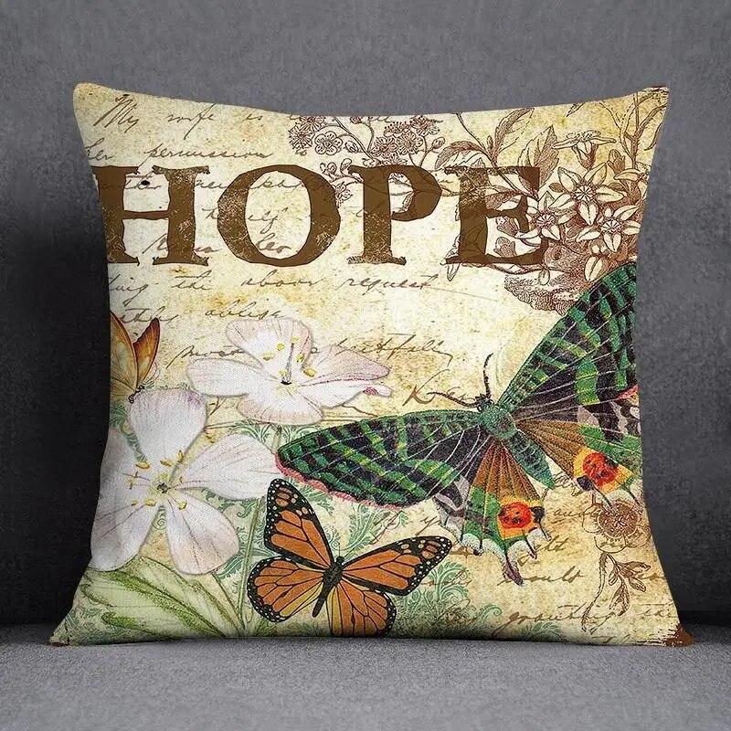 Ретро бабочка квадратная наволочка украшение для дома и офиса наволочка