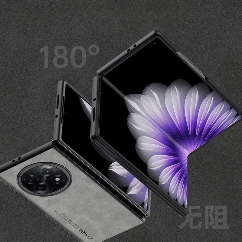 Для OPPO Find N5 чехол роскошный кожаный PU матовый складной чехол для телефона OPPO Find N 5 Business противоударный бампер FindN5 Funda