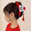 Korean Style New Year Hair Claws Awakening Lion Plush Claw Clip Elegant Lady Shark Clip Women