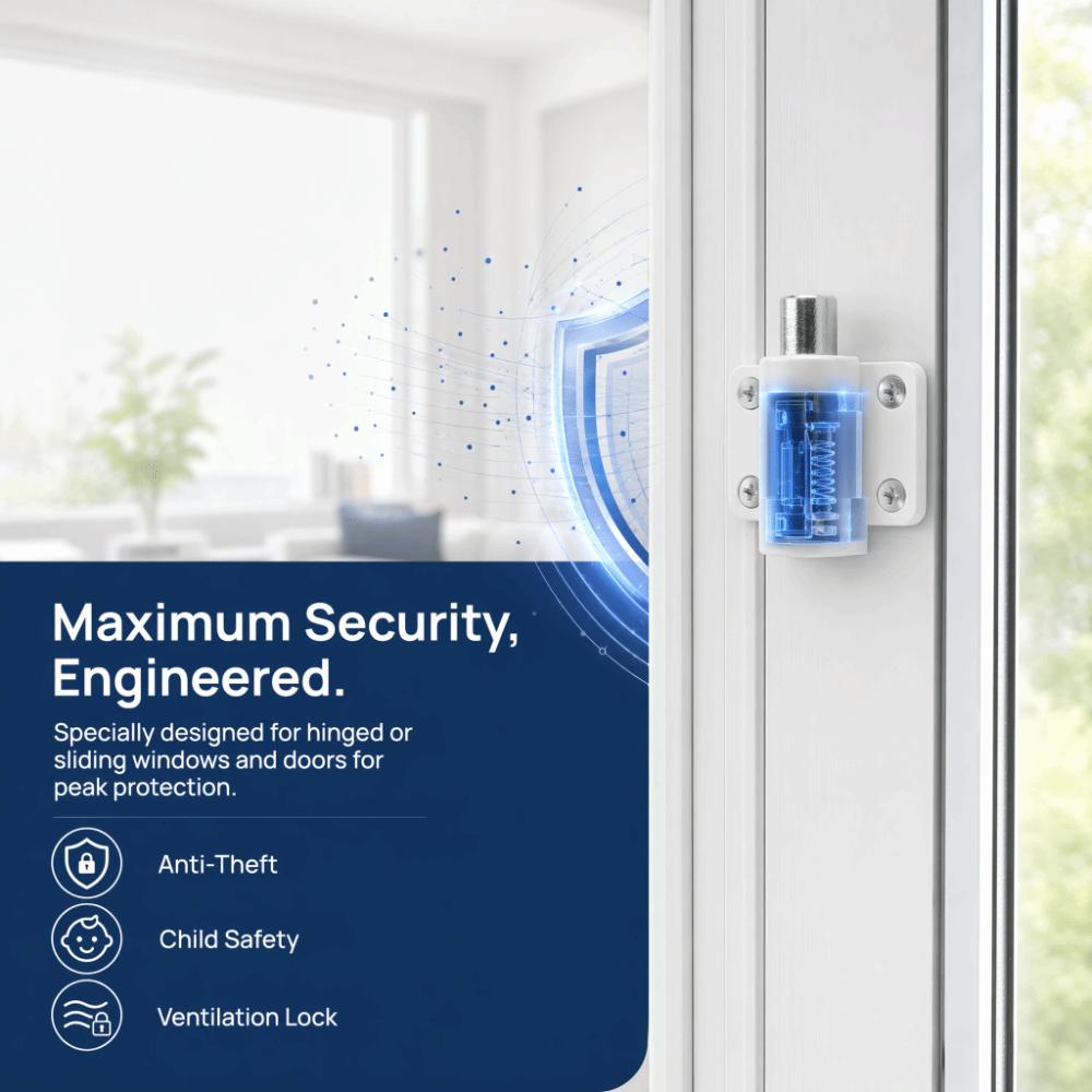 Easy Install Sliding Window Lock Keyed Lock Patio Door Lock Safety Window Security Lock Home