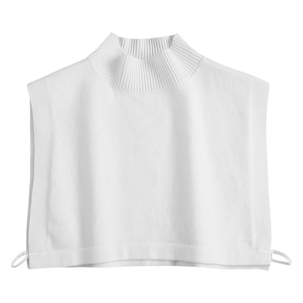 Adjustable Winter Sweater False Collar Solid Color Blouse Top Winter Season Clothing Accessories