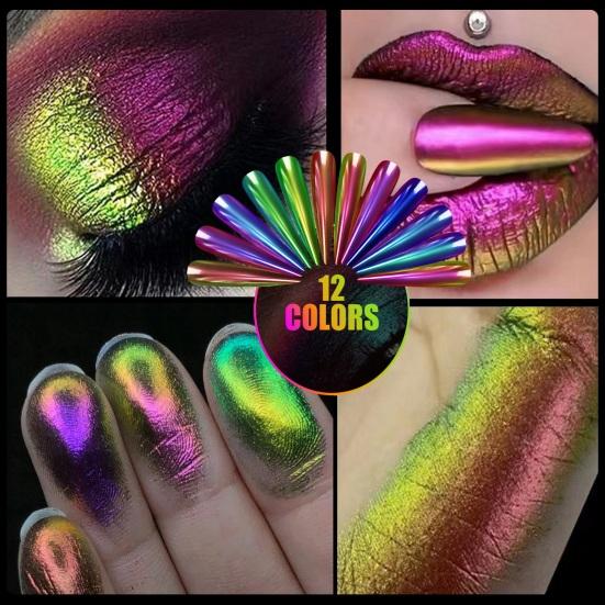 Mirror Powder Eye Shadow Sparkling Stunning Easy To Apply Color-Changing Eyeshadow Powder Women Accessories