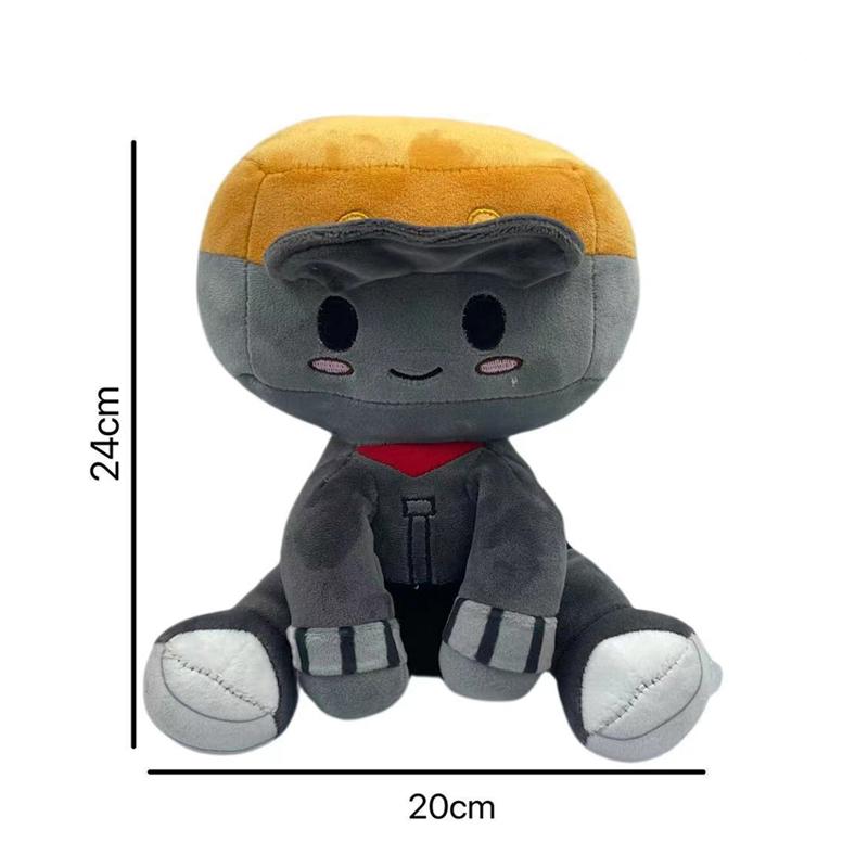 Cute Blox Buddies Plush Toys Bacon Girl Game Peripheral Doll Black with Hat Yellow Decorative Doll Home Room Gifts Birthday Gift