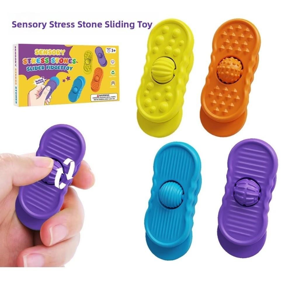 with Rolling Ball Sensory Stone Toy Silicone Fidgeting Toys Suitable for Children Teens
