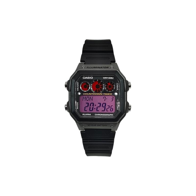Casio Индивидуальные часы модифицированная серия классические ретро маленькие квадратные часы модный тренд водонепроницаемые для жизни Кварцевые смоляной ремешок AE-1300WH-8A