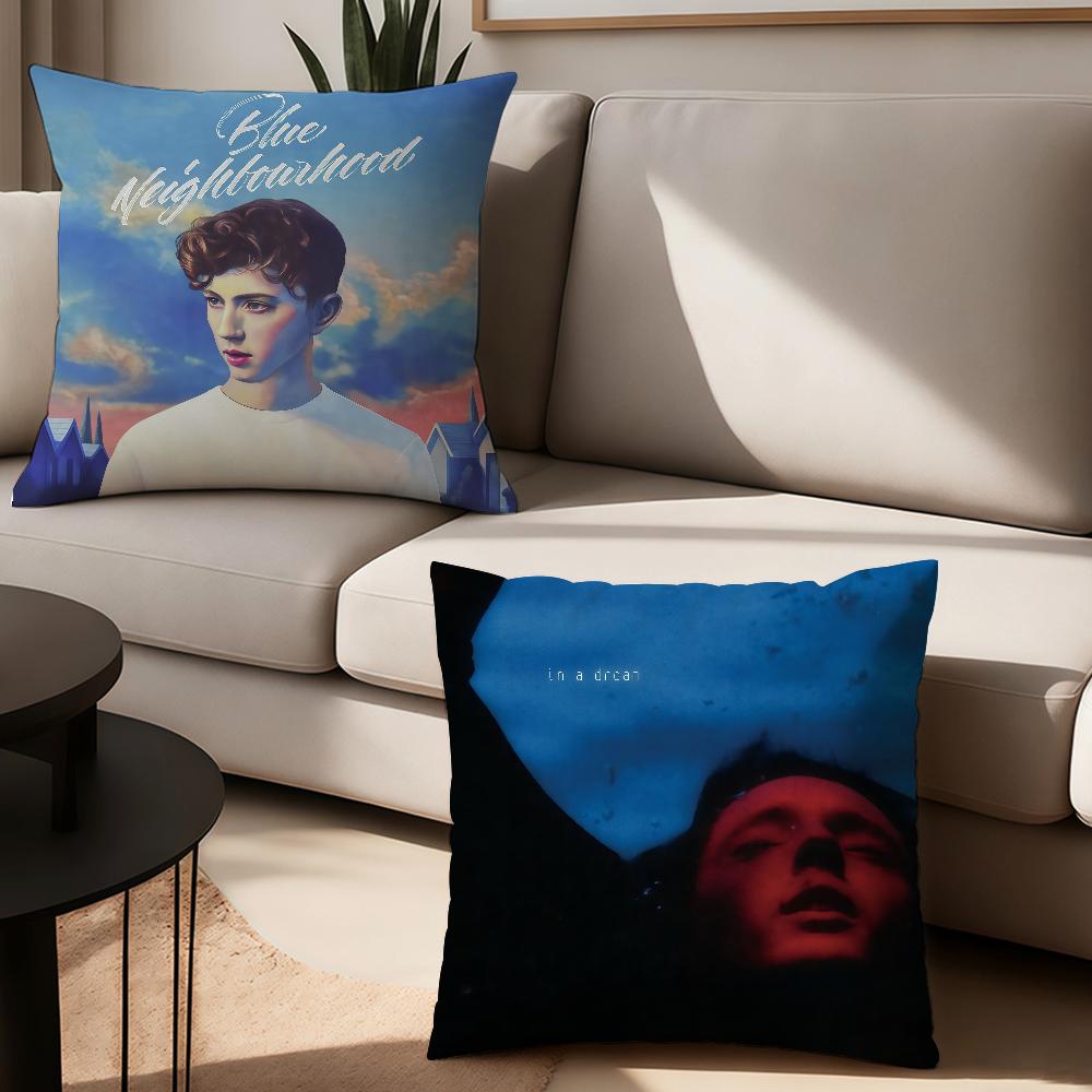 Singer Troye Sivan Blue Neighbourhood Pillow Case Suitable For Bedrooms Living Rooms Cars Home Decoration