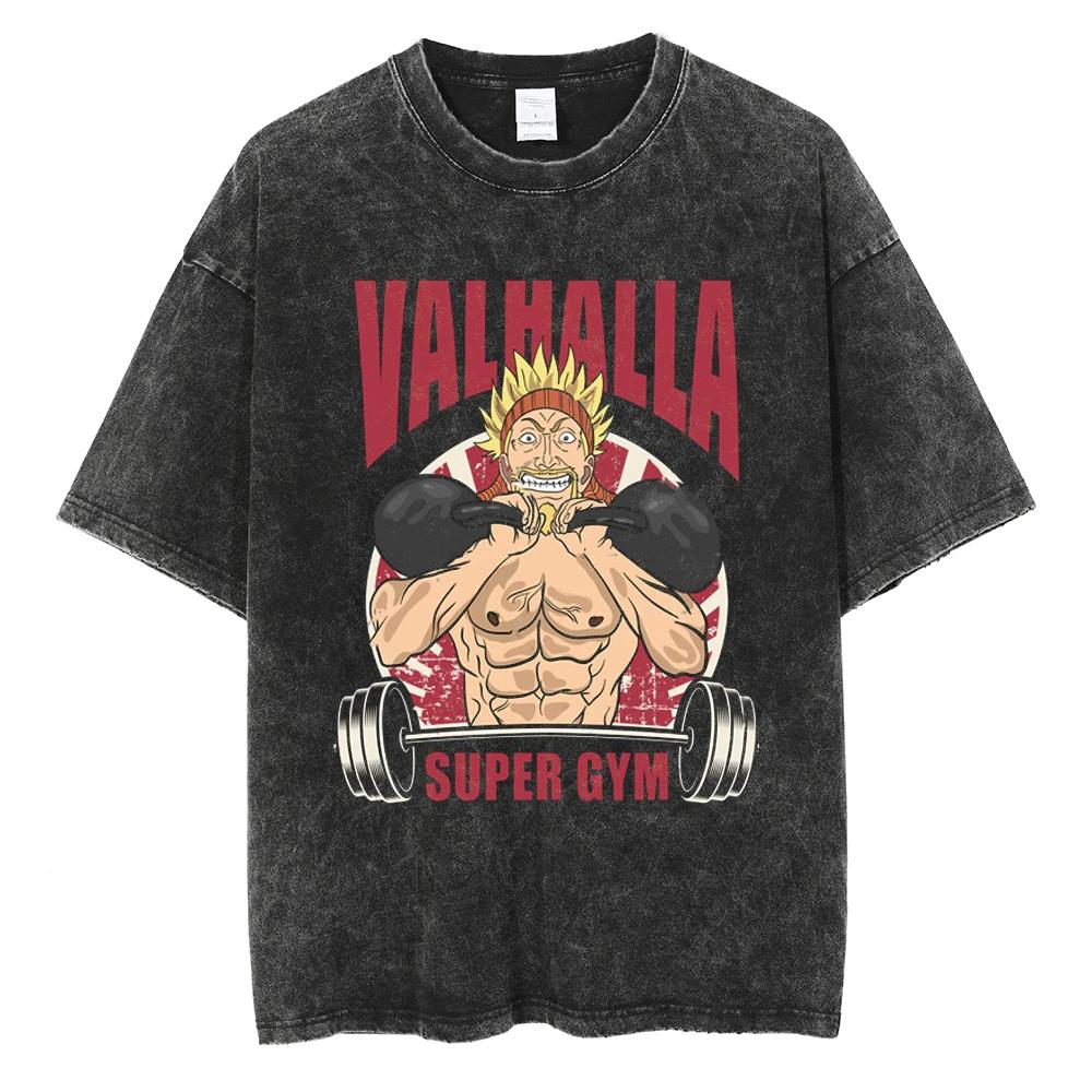 VINLAND SAGA Манга Футболка для Мужчин Женщин Футболка Стиранный Хлопок Футболка Одежда Лето Короткий Рукав Круглый Вырез Футболки Уличная Одежда
