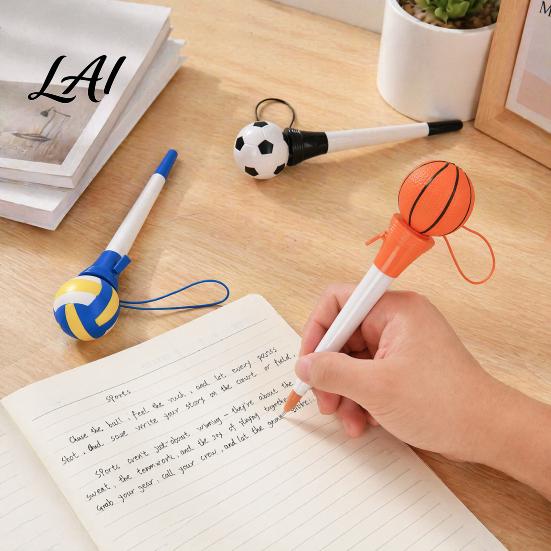 Unique Gifts for Classmates Sport Funny Writing Pen Volleyball/Tennis/Rugby/Basketball/Football/Baseball Design Creative Decompression Desk