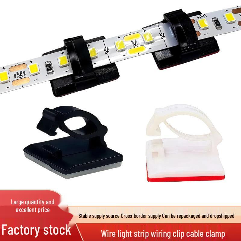 WCC2 Self-Adhesive Cable Management Clips - Nylon Plastic for Car Wiring