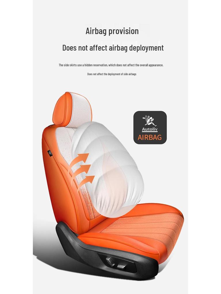 Универсальная градиентная льняная подушка на сиденье автомобиля для пятиместных моделей - Модная, износостойкая ткань для интерьера