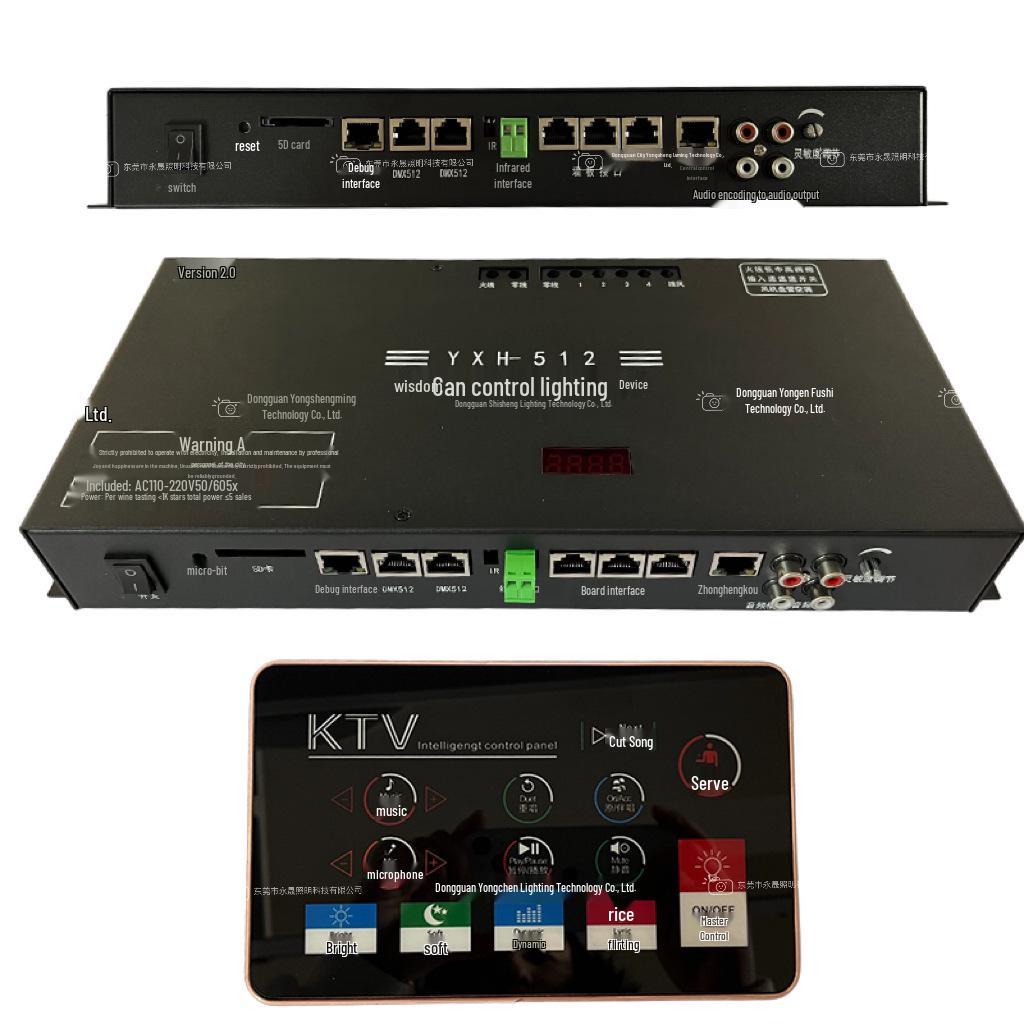 Умный светодиодный контроллер DMX512 со звуковой и световой синхронизацией для бара и банкетного зала