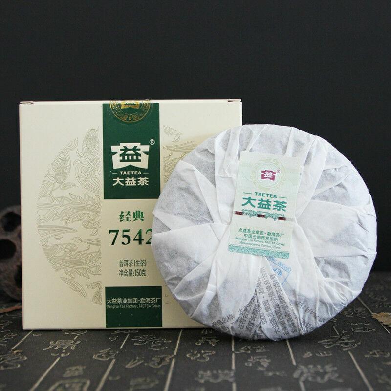 Классический 7542 * 2018 Юньнань Мэнхай Дайи Сырой чай Пуэр 150г Шен Пуэр 1801