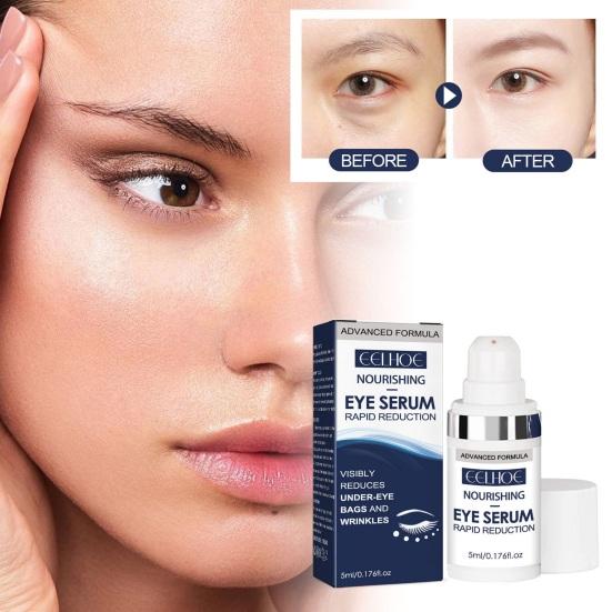 5ML Eye Serum Rapid Reduction Eye Line Advanced Formula Anti Aging Remove Under-Eye Bag Wrinkles Dark Circles Repair Moisturizing Eye Care Essence