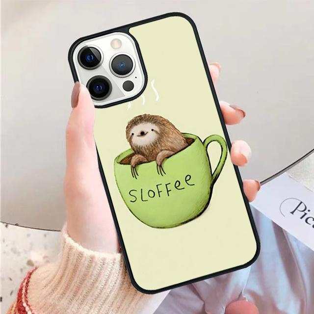 Cute Sloth Animals Phone Case for iPhone 17 Air 16 15 14 12 13 PLUS 11 PRO MAX Back Fundas coque Cover Shell
