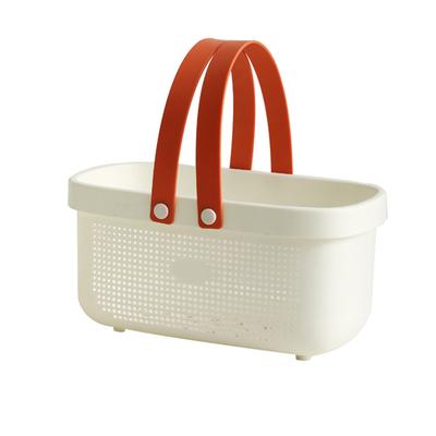 Пластиковая корзина для душа с ручкой, большой емкости, дренажный органайзер для туалетных принадлежностей