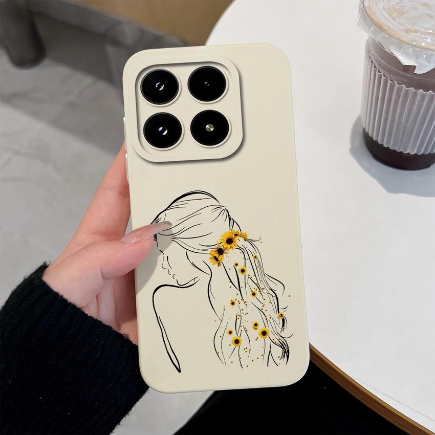 Модный силиконовый чехол для телефона для Xiaomi 17 14 14T 15 15T Pro Poco C71 C75 M7 M8 F7 F8 Премиальный противоскользящий прочный корпус для Xiaomi Capa