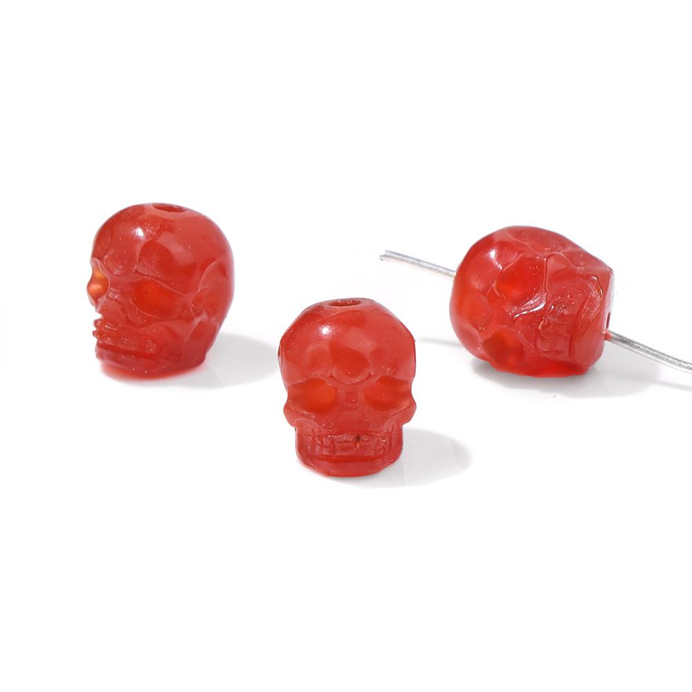 Миниатюрная статуэтка черепа Бусины-разделители из натурального камня Шарм Целебные кристаллы Реки Каменная фигурка для колдовства Минеральный аксессуар Подарок