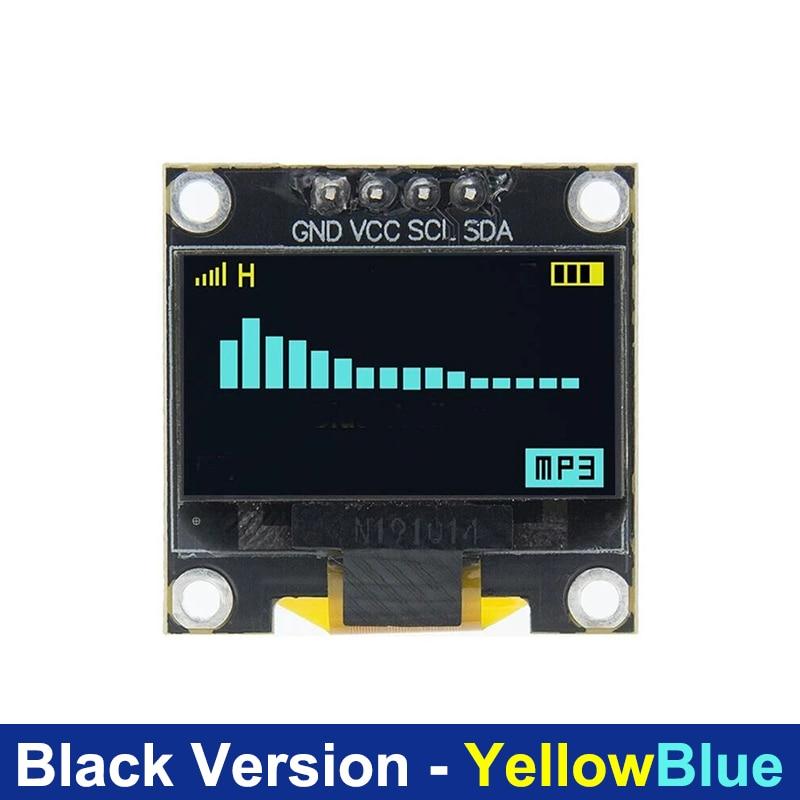 0.96 Inch IIC SPI Serial 7/4Pin White/Blue/Yellow Blue/Yellow OLED Display Module SSD1306 12864 LCD Screen Board for Arduino