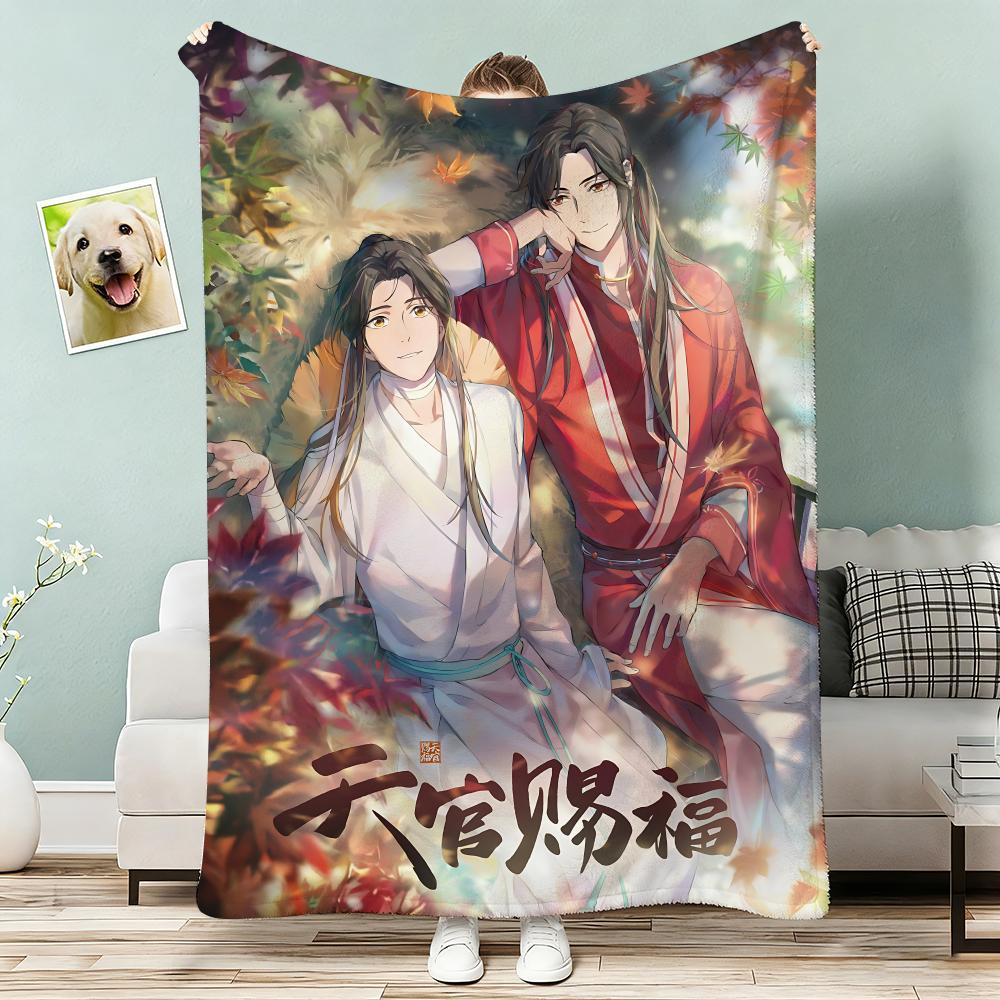 Anime Heaven Official's Blessing Throw Lightweight 240g Flannel Blanket Soft Skin-friendly for Summer Cooling