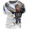 Streetwear мужская одежда повседневная графическая футболка 3D цифровая печать животное узор тигра с коротким рукавом новинка топы мужская футболка