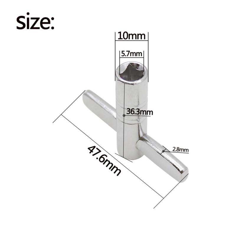 Ключ для настройки барабана, регулировочный ключ, металлические аксессуары для ударных инструментов, инструмент случайного стиля