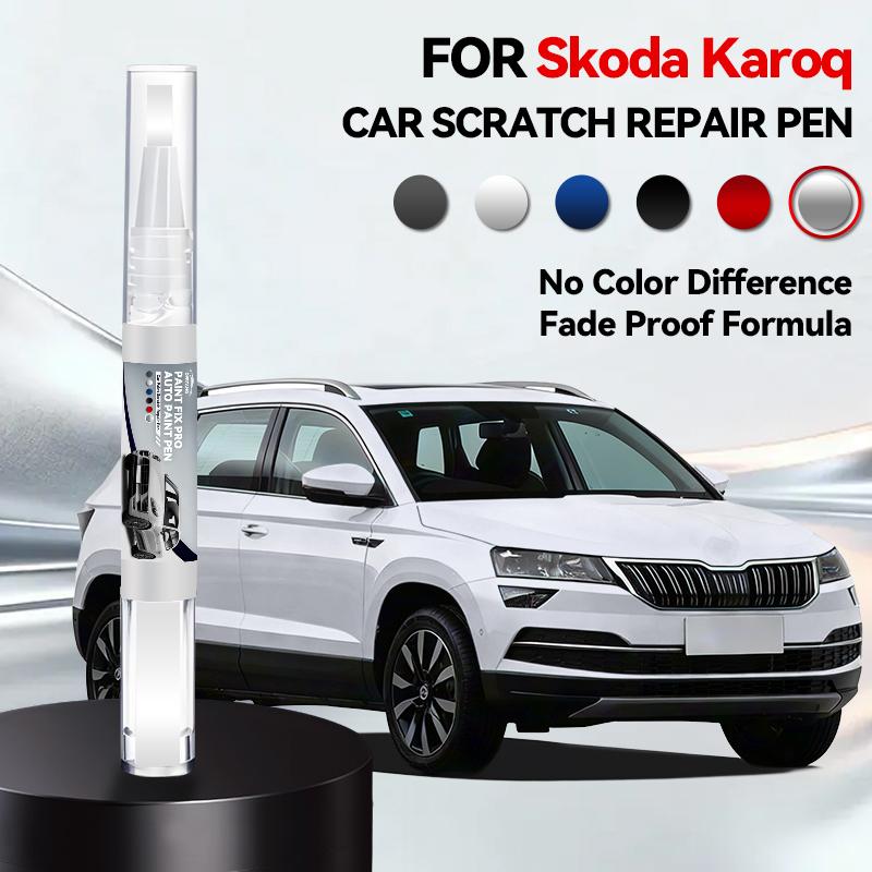 Для Skoda Karoq 2017-2025 NU Ремонтный маркер-карандаш для краски Подкраска Удаление царапин DIY Автоаксессуары Черный Белый Оранжевый Серебристый Синий Красный