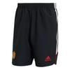Adidas Manchester United UBP Classic Fashion Simple Versatile Solid Color Striped Sports Shorts Men Shorts Black JF0369