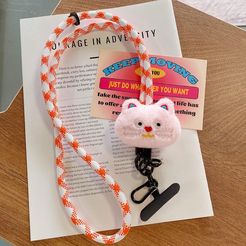 Ремешок для телефона с изображением животных из мультфильмов, цветной ремешок двойного назначения, универсальный шнур для подвешивания через плечо