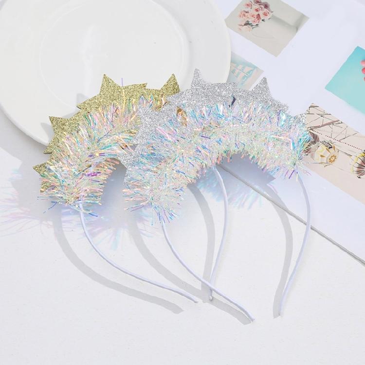 Модная Звездная Повязка на Голову Украшение для Волос Для Вечеринок Свадеб и Сценических Выступлений Легкая и Простая в Использовании