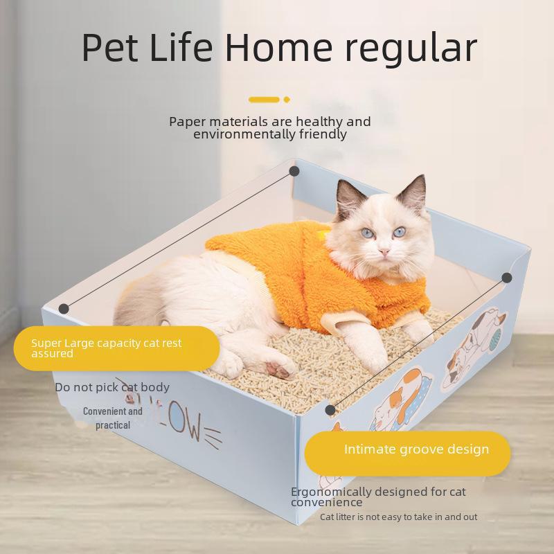 Складной вместительный портативный кошачий туалет для путешествий