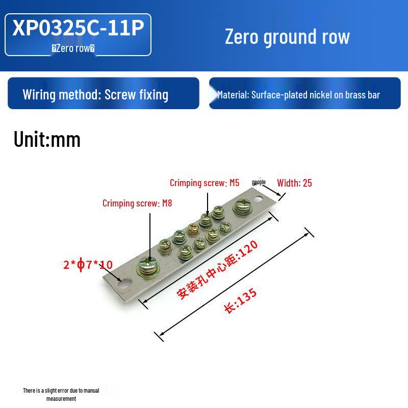 Dual-Row Copper Terminal Box with 2*25 Strong Light Connections