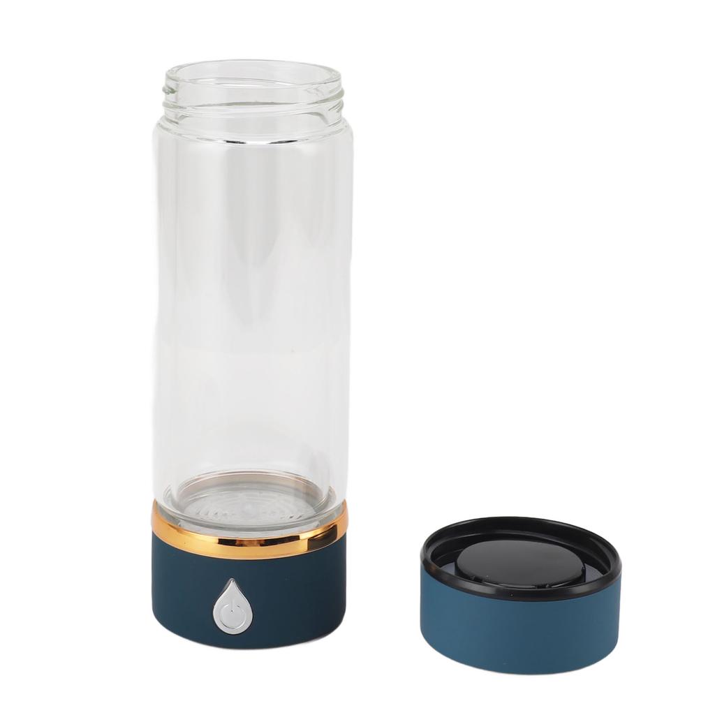 Hydrogen Water Bottle 420ml Rechargeable SPE PEM Technology Portable Hydrogen Rich Water Glass Cup