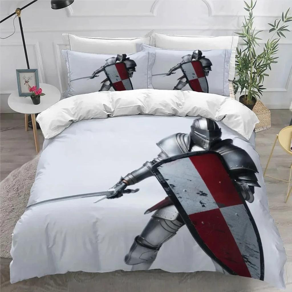3D Print Holy Knights Bedding Set Boys Girls Twin Queen King Size Duvet Cover Pillowcase Bed Boys Adult Home Textileextile