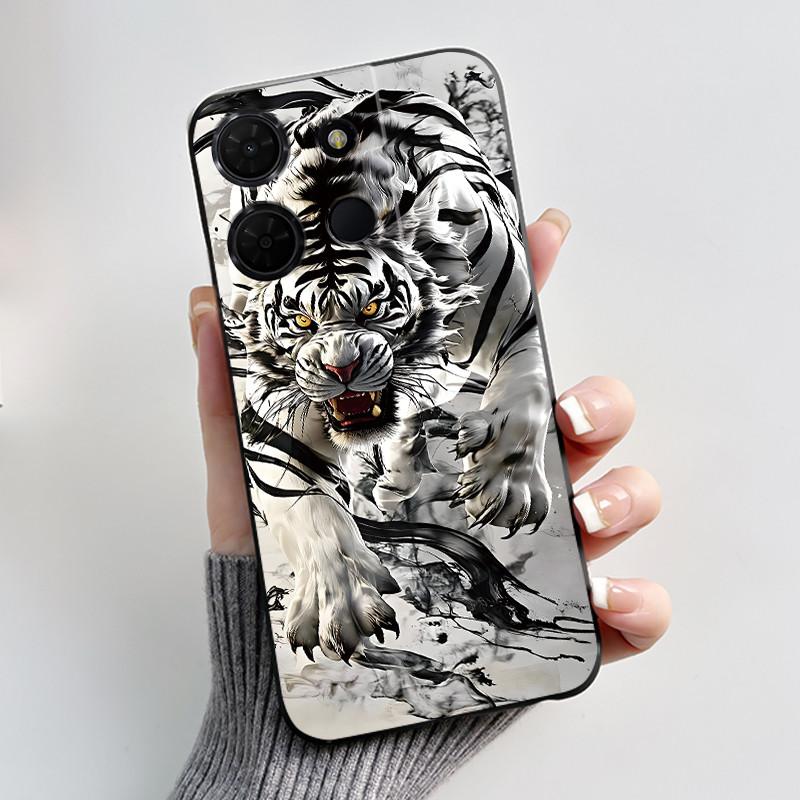 Shockproof Black Casing For TCL 503 Beautiful Aurora Snow Mountain Pattern Cover For K32 5G (T513W)/TCL K33 5G (T513Z) Soft Case