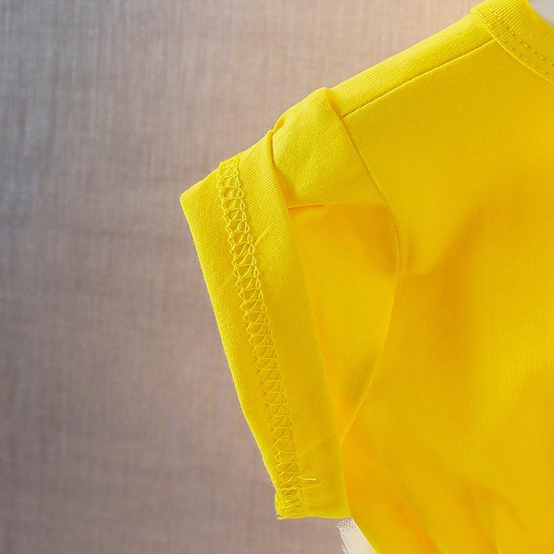 Сетчатое платье с короткими рукавами и принтом ананаса, для маленькой девочки