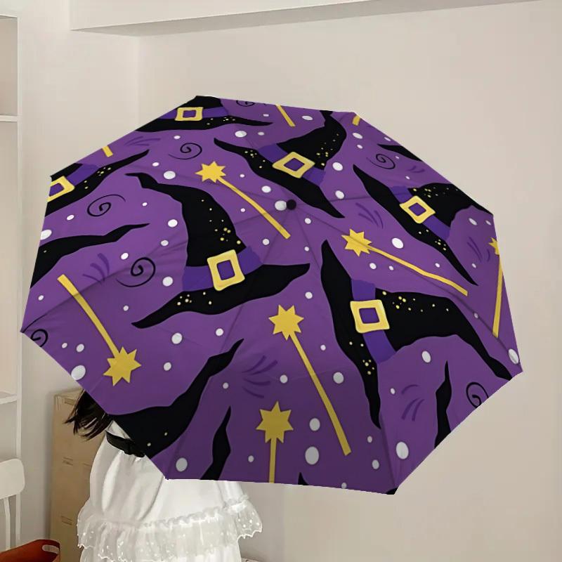 1pc Witch Hats Automatic Umbrella Durable Iron Frame & Plastic Handle, Gift for Men & Women, Sturdy Construction yy250905182