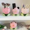 Fashion Creative Tulip Series Makeup Brush Storage Bucket Sweet Cute Flower Pen Holder Office Desktop Storage Accessories Gift
