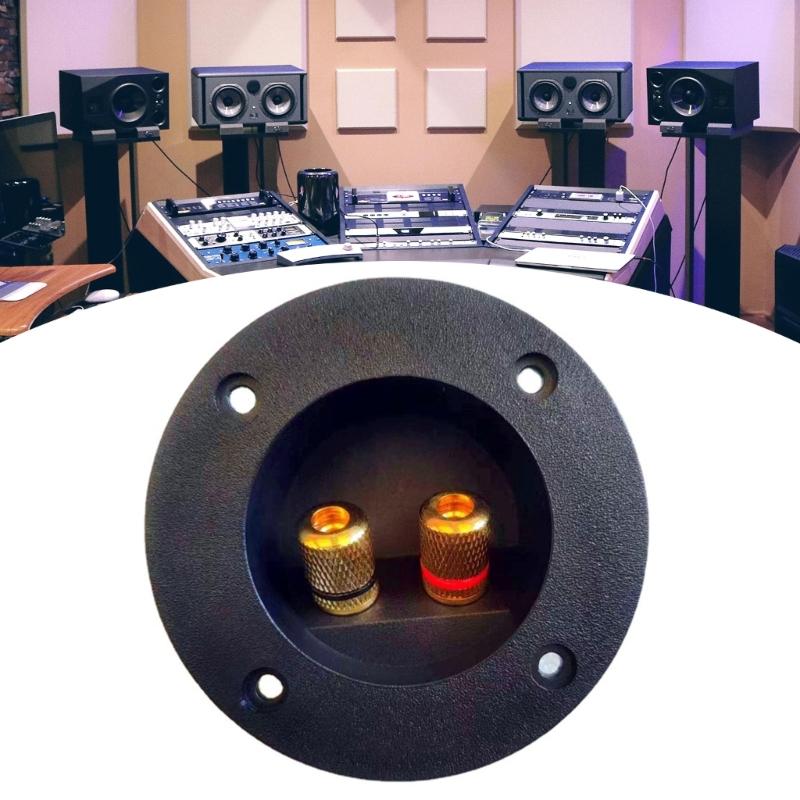 2-полосный зажим для акустической коробки, DIY домашние автомобильные стереофонические клеммы-бананы, круглые пружинные чашечные разъемы, распределительная коробка для динамиков, задняя панель