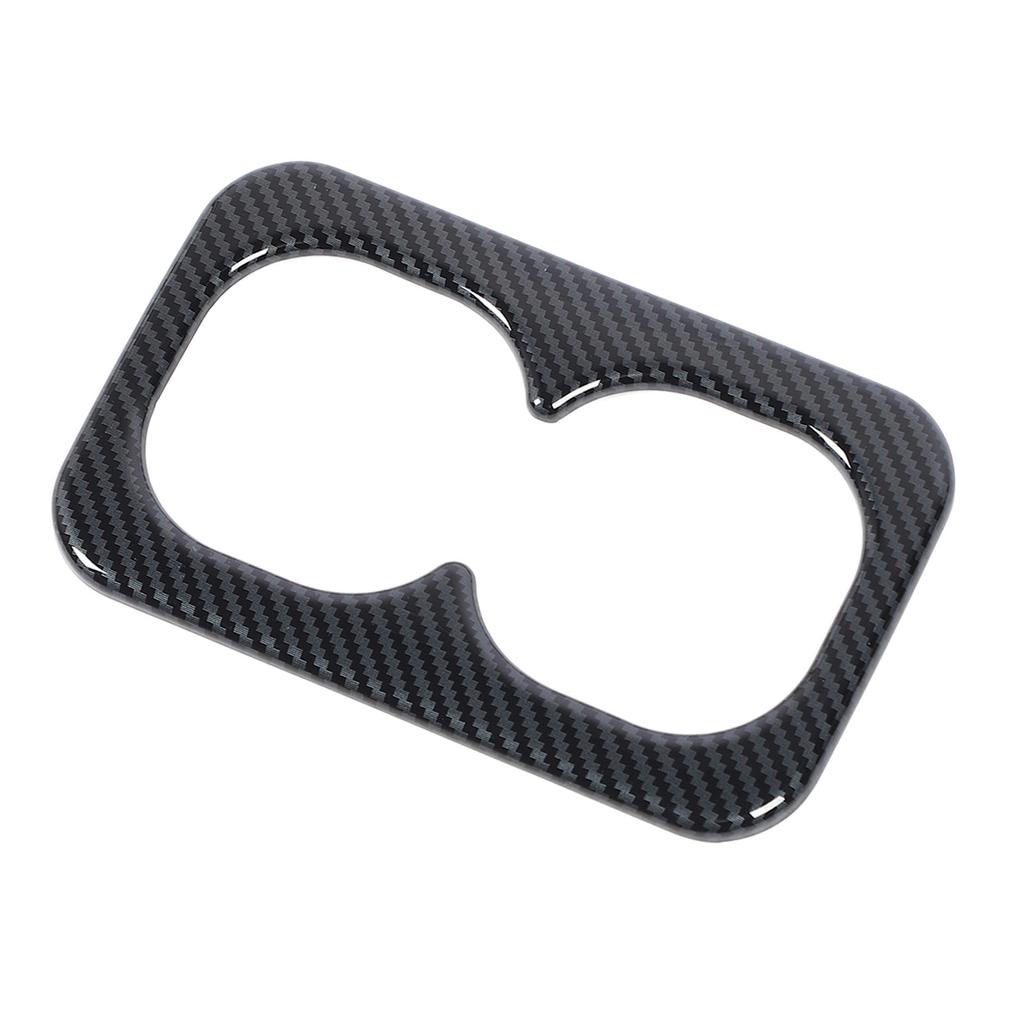Накладка на подстаканник задней консоли, отделка из углеродного волокна, рамка панели подстаканника для воды на заднем сиденье