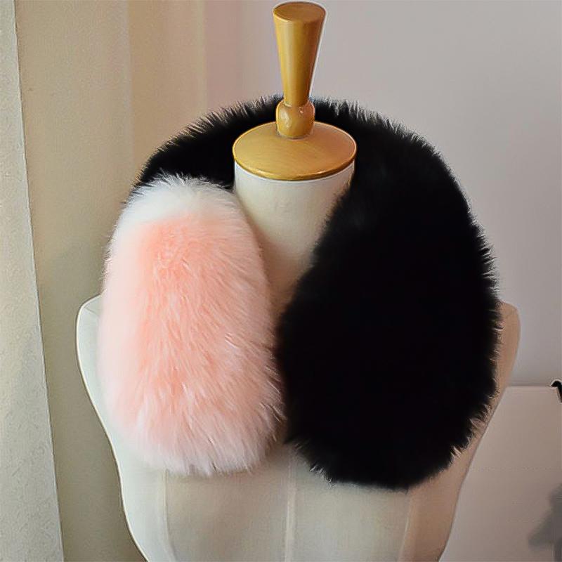 Furry Women Scarf Collar Winter Autumn Neckerchief Faux Fur Warm Accessories