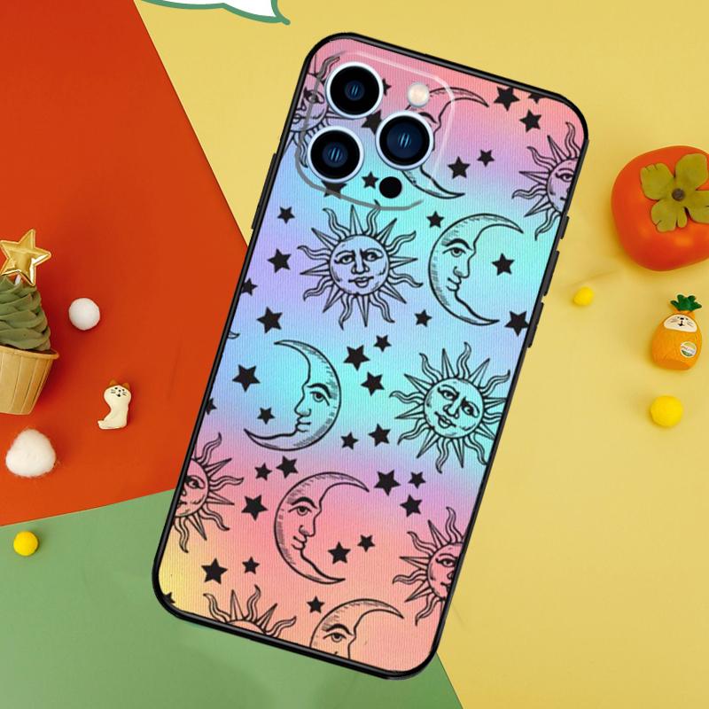 Чехол для телефона «Солнце Луна Знаки Зодиака Небесные» для iPhone 17 Pro Max 16 15 14 12 11 13 Pro Max Plus 12 13 Mini 16e 17 Air Cover
