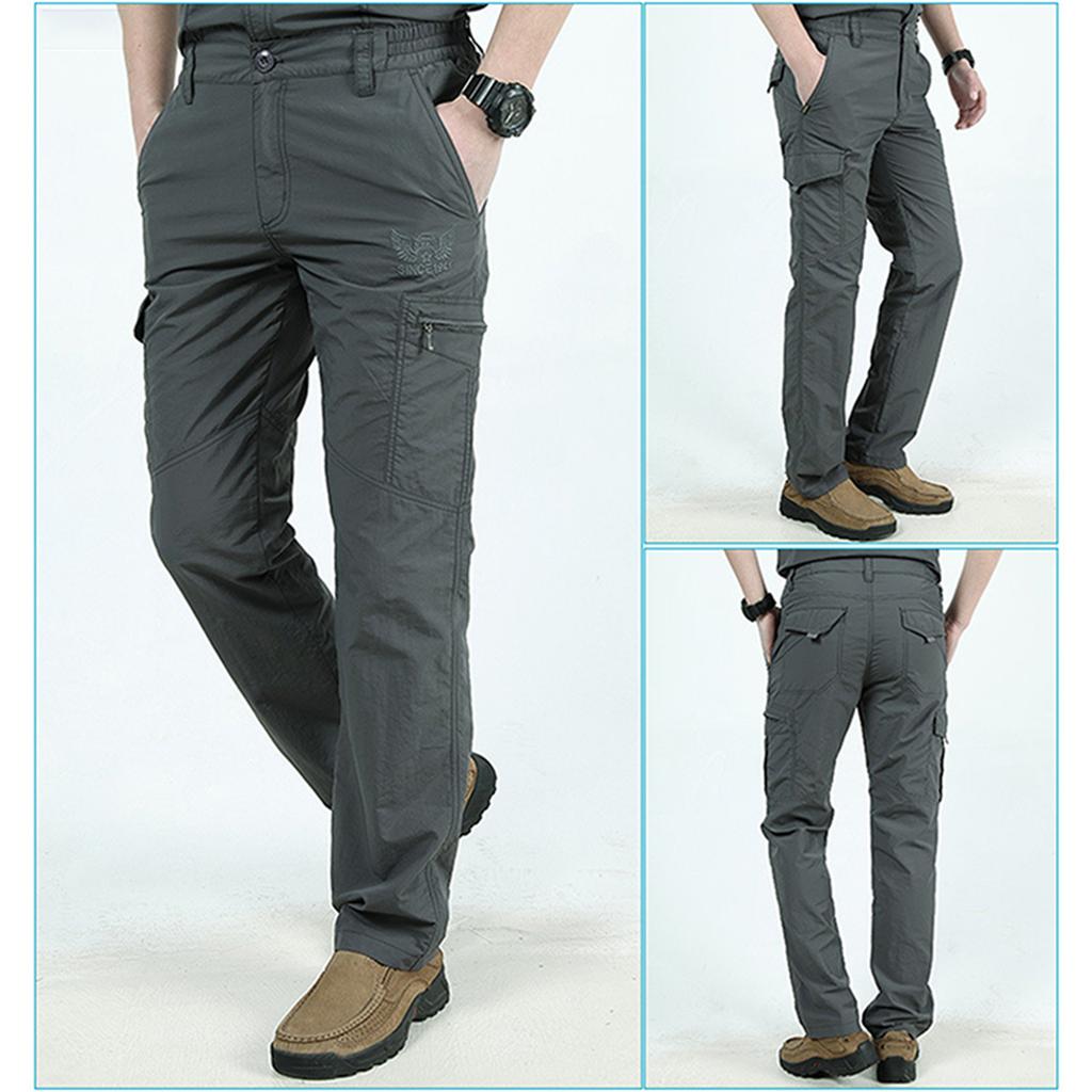 Мужские летние уличные быстросохнущие дышащие спортивные брюки, спортивные брюки