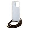 Etui do iPhone 15 Pro Guess Crossbody Cord 4G Print Brązowy