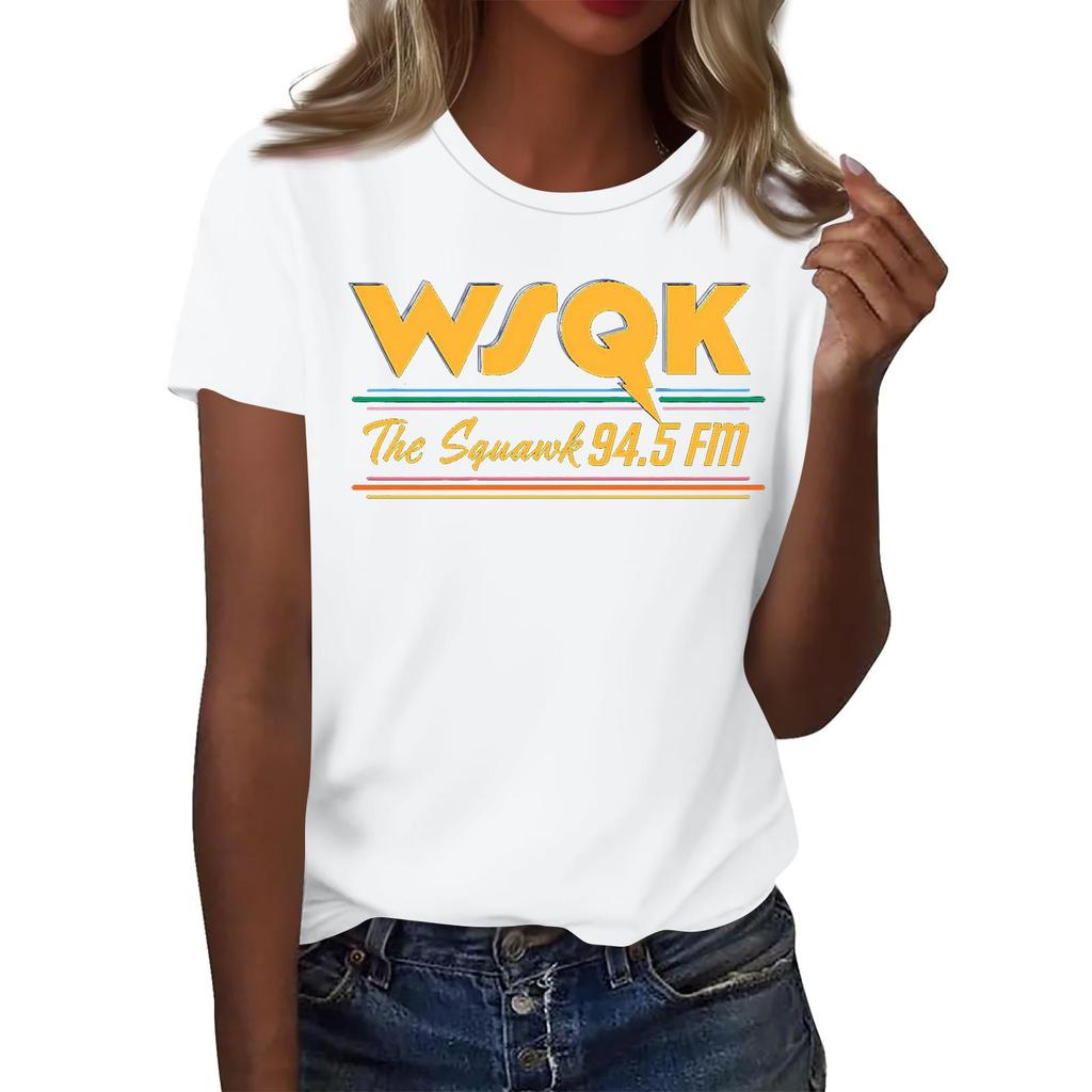 Женская модная и повседневная футболка с длинным рукавом и принтом, с коротким рукавом