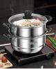 Qiaofangchu 304 Stainless Steel Steamer Pot: Thickened for Cooking Noodles, Soup, and Milk On Induction and Gas Stoves.