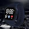 Digital LED Sports Watch Shockproof Square Design Large Screen Adjustable Strap Comfortable To Wear Accurate Time Watch