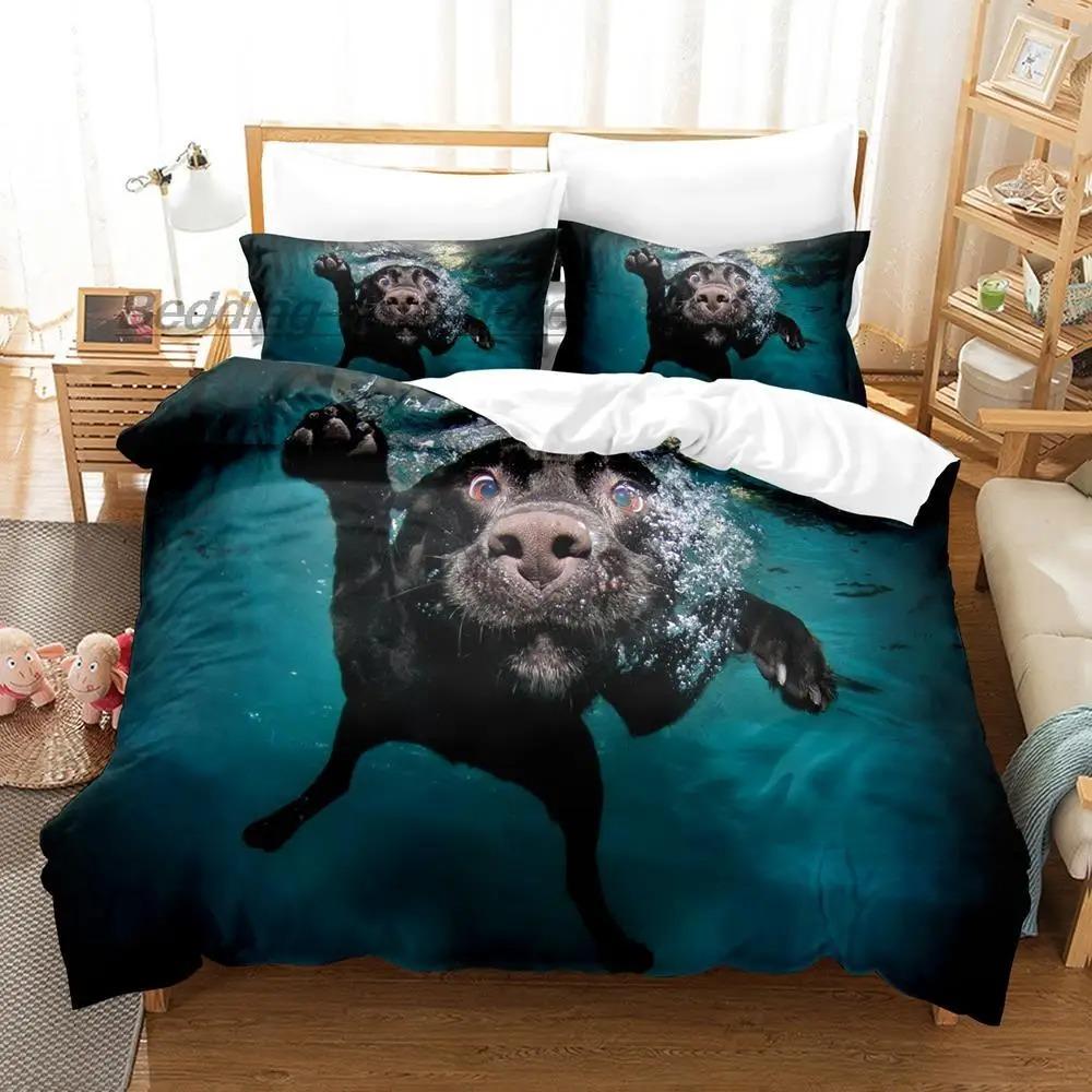 Комплект постельного белья Animal World Single Twin Full Queen King Size Комплект постельного белья Aldult Kid Bedroom Duvetcover Sets Комплект простыней с 3D-принтом