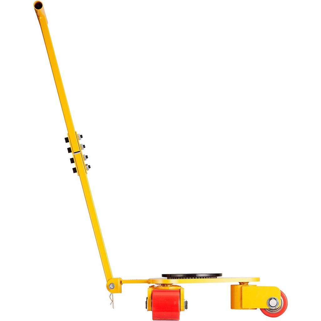 Machinery Skate Dolly, 6614 LBS/3T Industrial Machinery Mover with Handle, Carbon Steel Machinery Moving Skate with 3 360° Swivel PU Wheels, 360°
