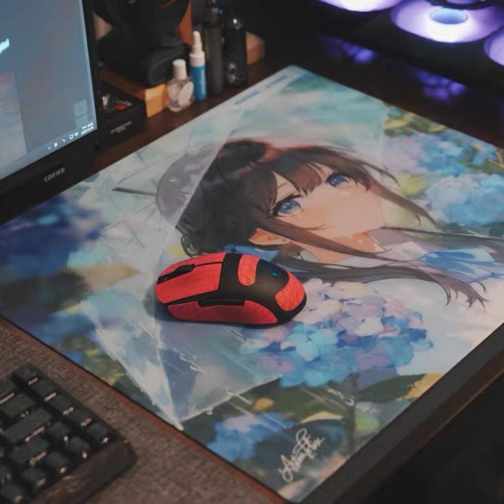 TALONGAMES Nagisa P2 Glass Gaming Mouse Pad 2mm 2.5D Micro-etched Surface Smooth Surface Custom Gamer FPS Gaming Desk Mat Gifts