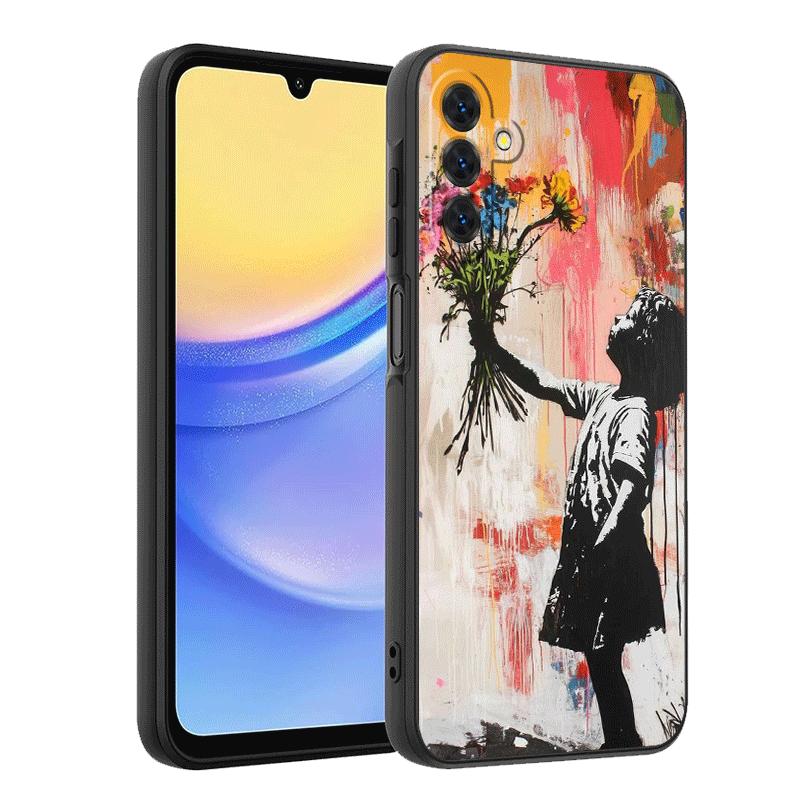 B-Banksy Art Graffiti Artist Soft Phone Case for Samsung A17 A37 A57 A16 A26 A36 A56 A15 A25 A35 A55 A14 A24 A34 A54 A13 A23 A33